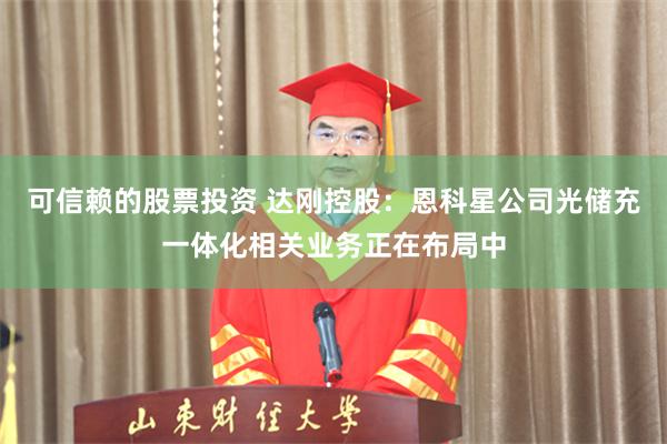 可信赖的股票投资 达刚控股：恩科星公司光储充一体化相关业务正在布局中
