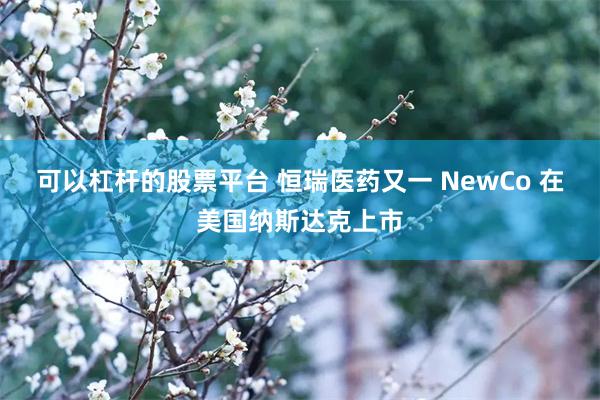 可以杠杆的股票平台 恒瑞医药又一 NewCo 在美国纳斯达克上市