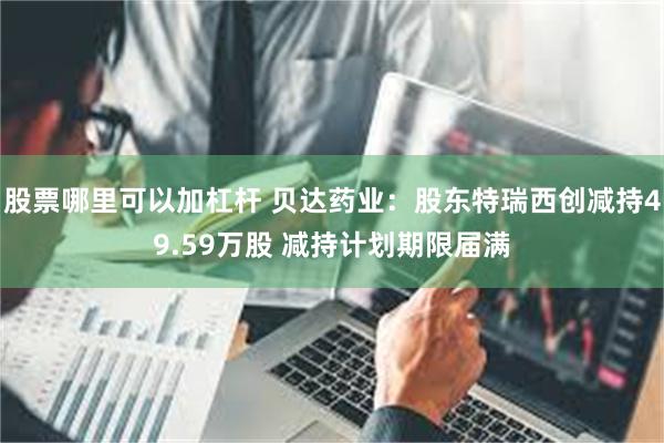 股票哪里可以加杠杆 贝达药业：股东特瑞西创减持49.59万股 减持计划期限届满