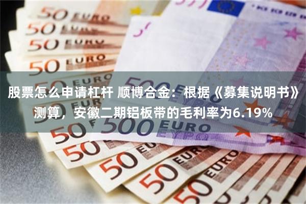 股票怎么申请杠杆 顺博合金：根据《募集说明书》测算，安徽二期铝板带的毛利率为6.19%