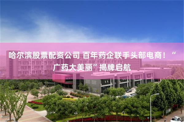 哈尔滨股票配资公司 百年药企联手头部电商！“广药大美丽”揭牌启航